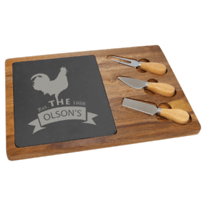 3 piece cheese set slate